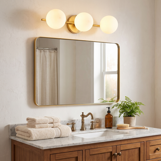 Triple Globe Glass Wall Light