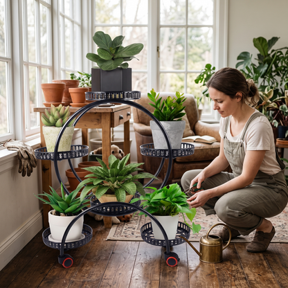 6-Tier Rolling Plant Stand