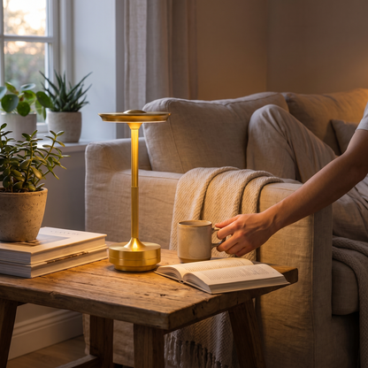 Dimmable Wireless Metal Table Lamp