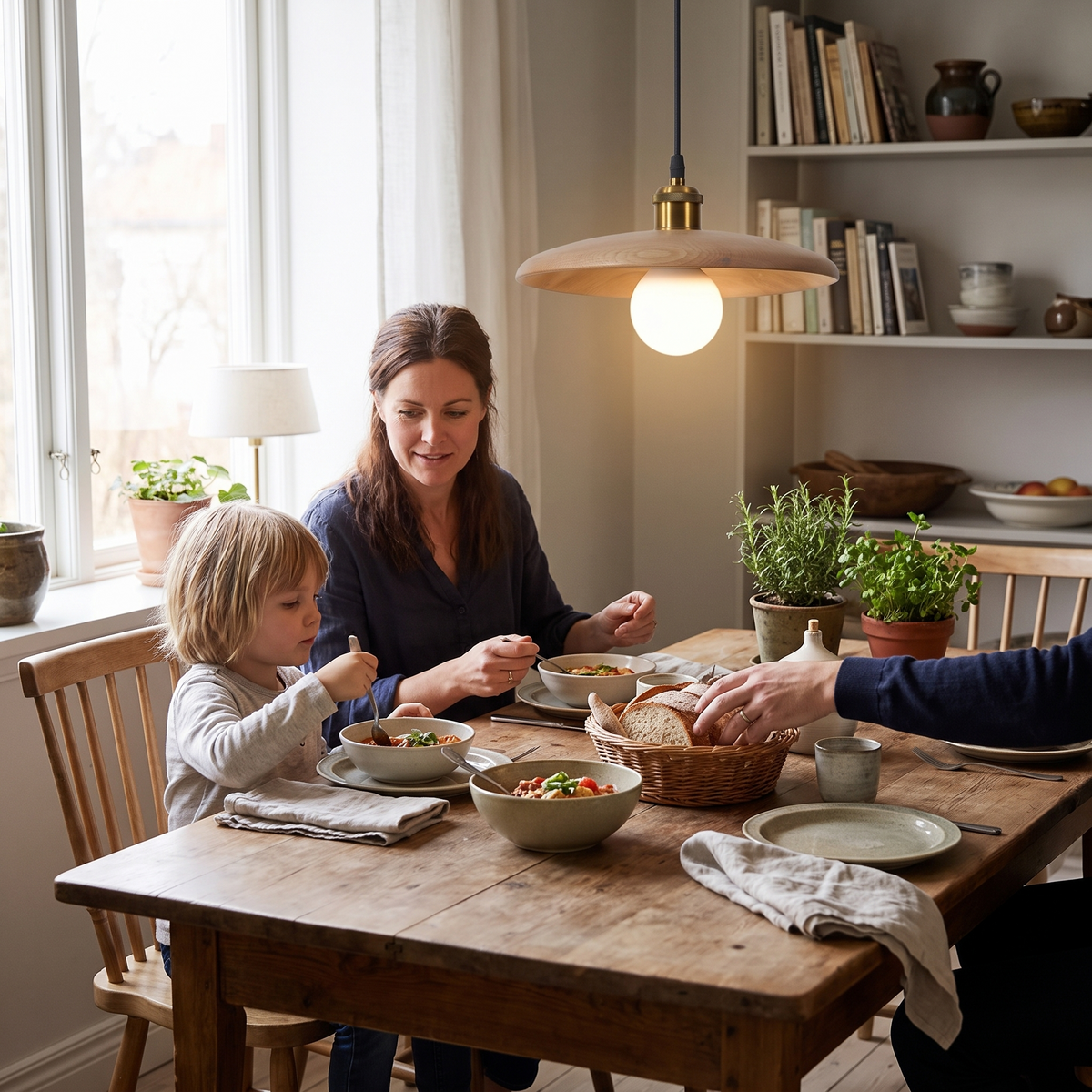 Nordic Solid Wood Pendant Light