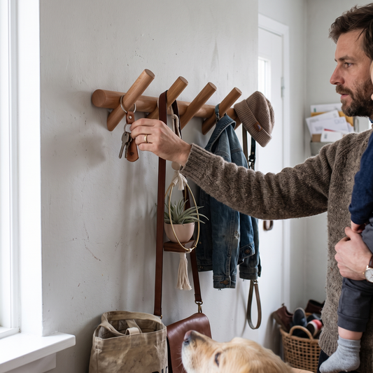 Maeve Solid Oak Wall Rack