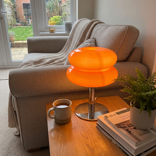 Italian Glass Egg Table Lamp