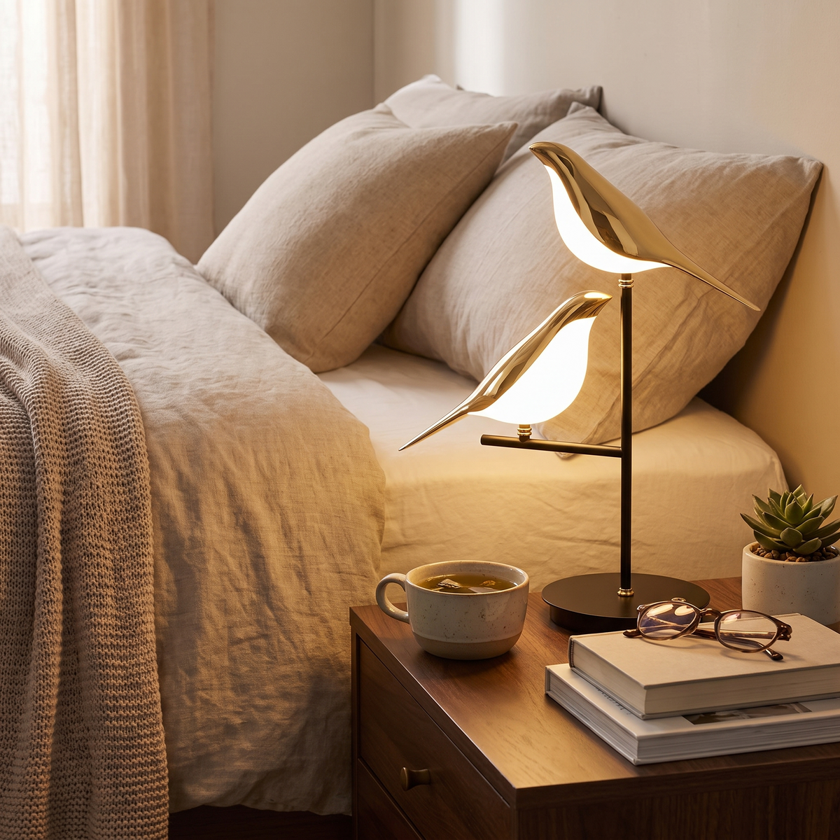 Golden Birdlight Wall Sconce