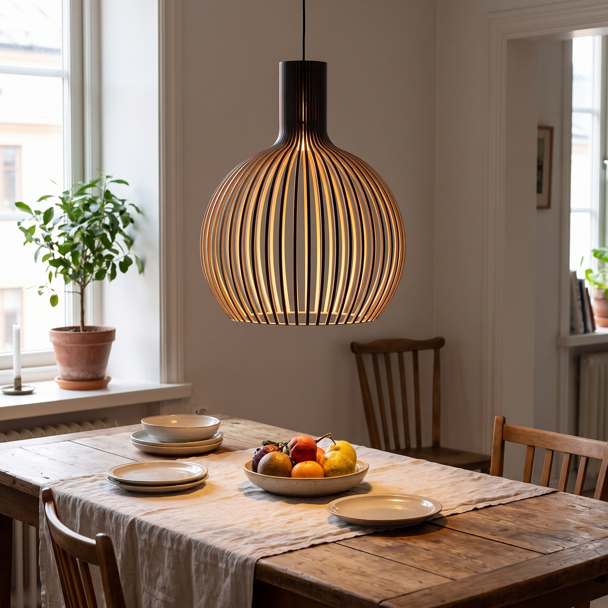 Handcrafted Wooden Pendant Light