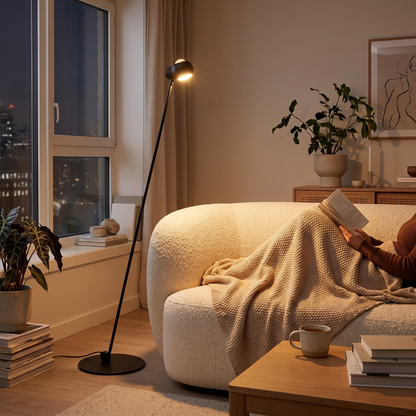 Dual Head Arc Floor Lamp