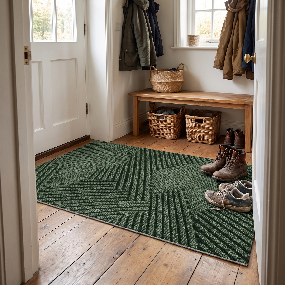 Non-Slip Dirt-Trap Door Mat