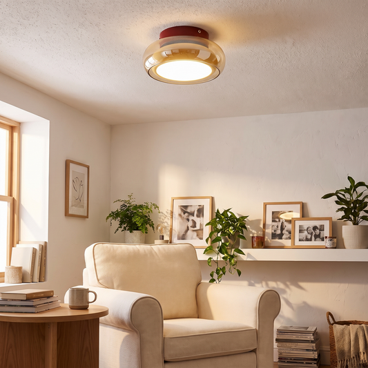 June Retro Glass Ceiling Light