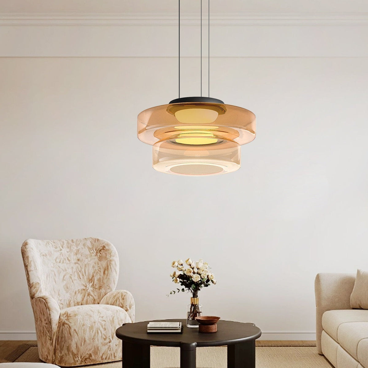 Bauhaus Layered Glass Pendant