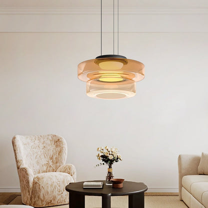 Bauhaus Layered Glass Pendant