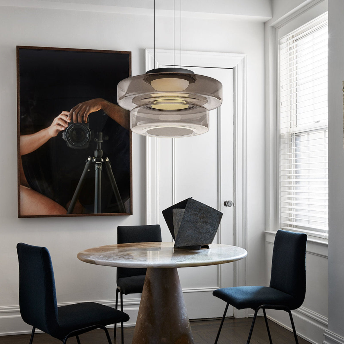 Bauhaus Layered Glass Pendant