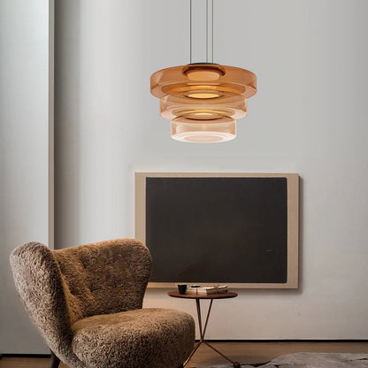 Bauhaus Tiered Glass Pendant