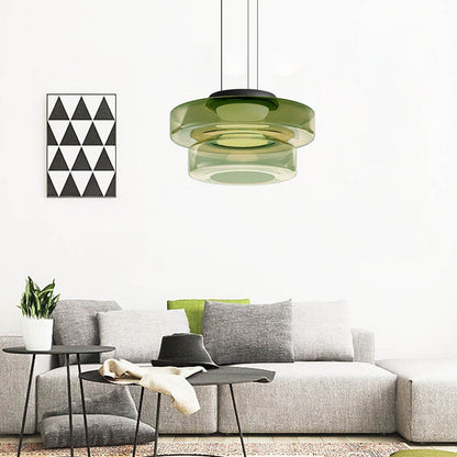 Bauhaus Layered Glass Pendant