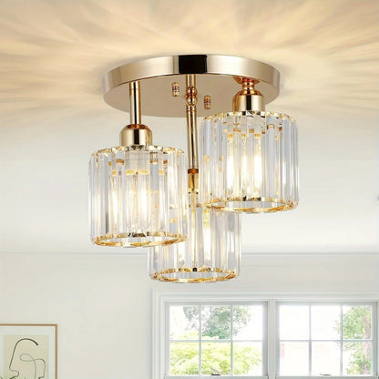 Crystal 3-Light Semi Flush Mount