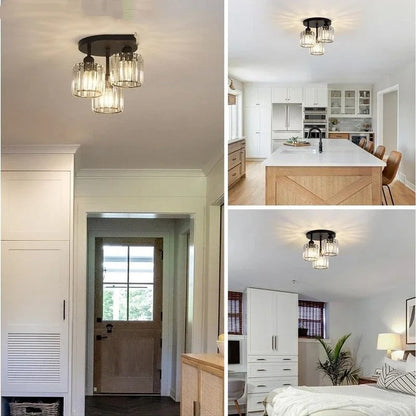 Crystal 3-Light Semi Flush Mount