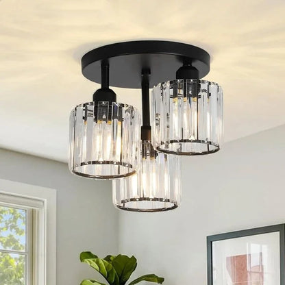Crystal 3-Light Semi Flush Mount