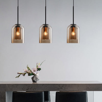 Coloured Glass Pendant Lamp