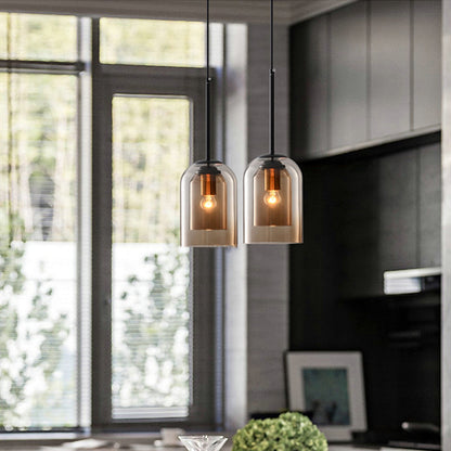 Coloured Glass Pendant Lamp