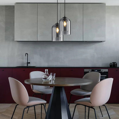 Coloured Glass Pendant Lamp
