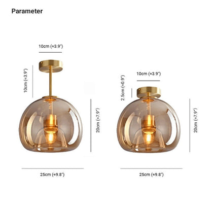 Vintage Bubble Glass Pendant