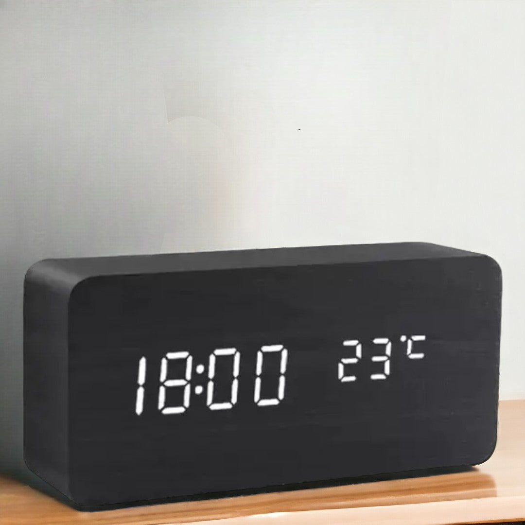 LED Smart Wooden Alarm Clock